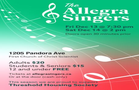 Allegra Singers In Concert - May 6th @ First Church of Christ, Scientist