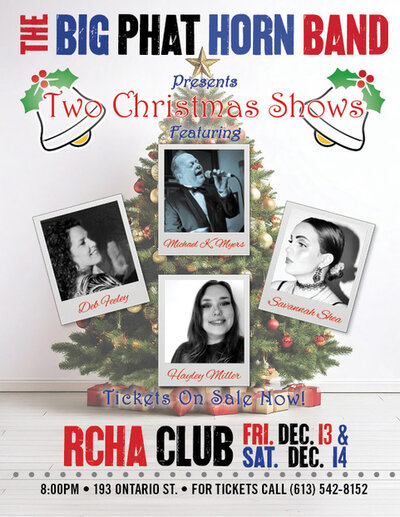 Big Phat Horn Band Christmas Show - May 5th @ The Club at the R.C.H.A.