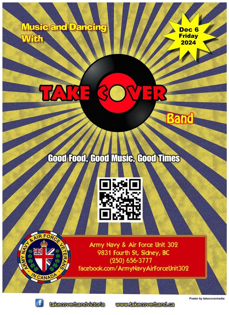 Take Cover Band plays the ANAF: Take Cover Band Victoria @ ANAVETS Club 302 Dec 6 2024 - May 8th @ ANAVETS Club 302