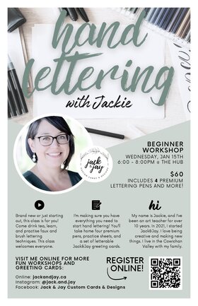 Hand Lettering for Beginners - Jun 23rd @ The HUB at Cowichan Station