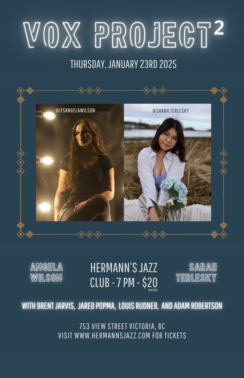 Vox Project&sup2; | Angela Wilson & Sarah Terlesky - May 7th @ Hermann's Jazz Club