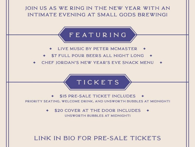 New Years Eve at Small God's! @ Small God's Brewing Co. - Dec 31, 2024