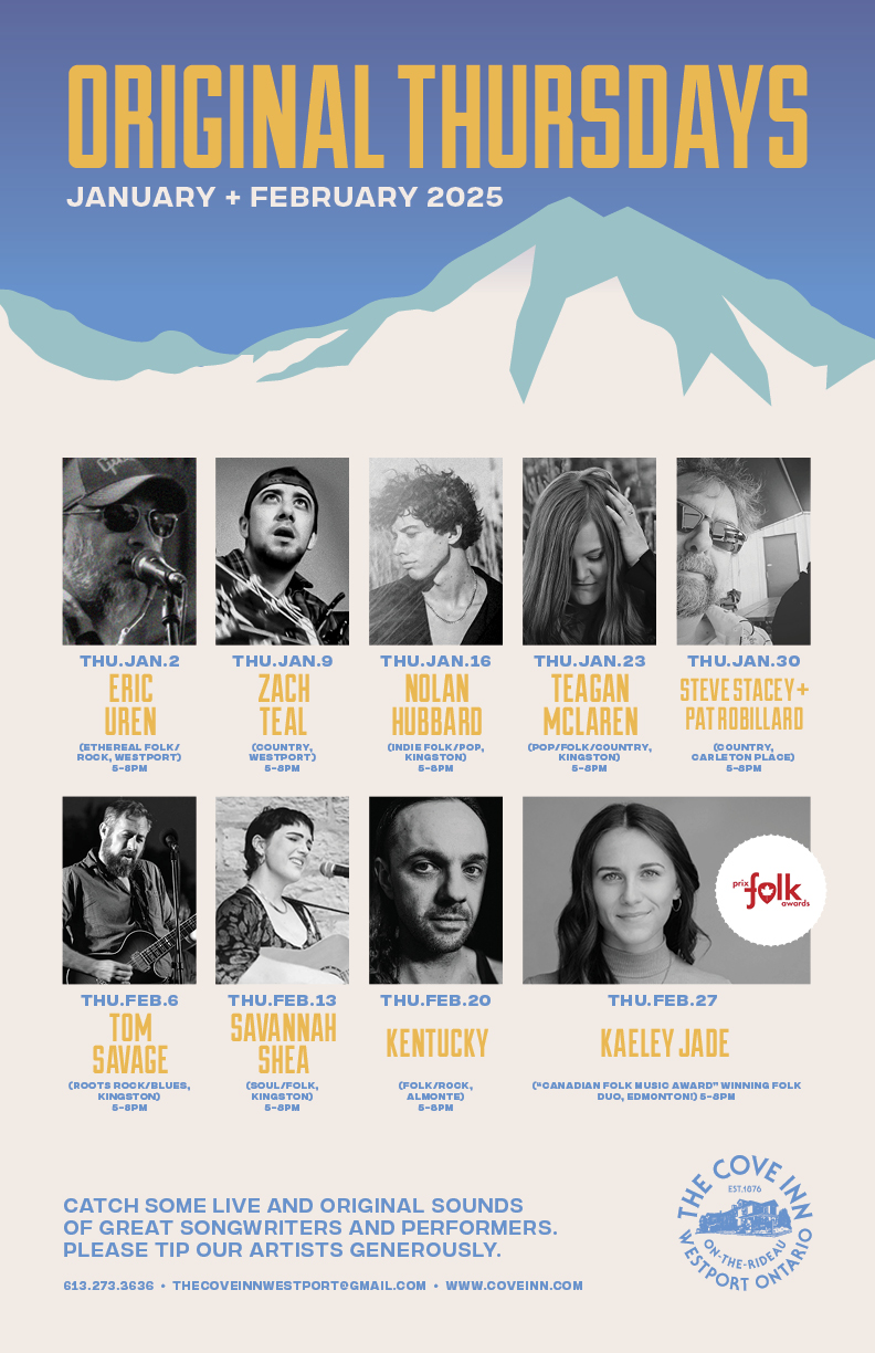 Original Thursdays: Nolan Hubbard - May 7th @ The Cove Inn