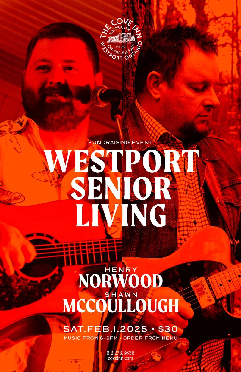 Westport Senior Living Fundraiser: Henry Norwood, Shawn McCullough @ The Cove Inn Feb 1 2025 - May 9th @ The Cove Inn