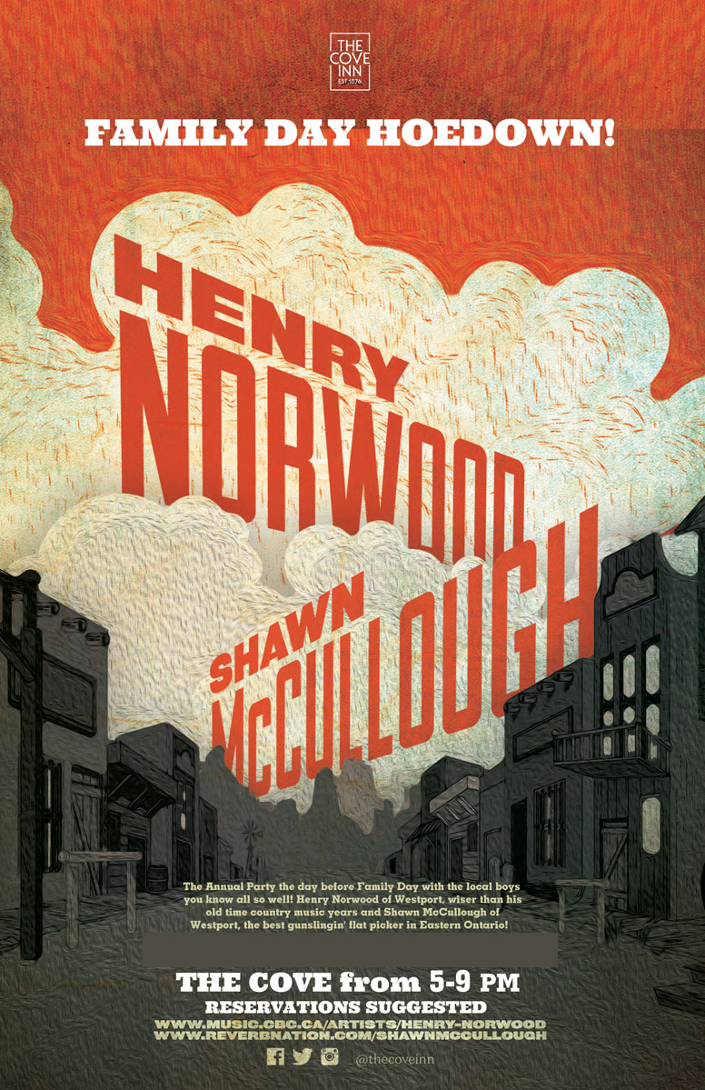Sunday Family Funday Hoedown: Henry Norwood, Shawn McCullough @ The Cove Inn Feb 16 2025 - May 9th @ The Cove Inn