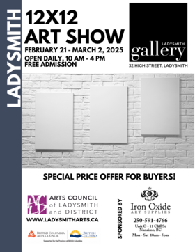 12x12 Art Show - Jun 23rd @ Ladysmith Gallery