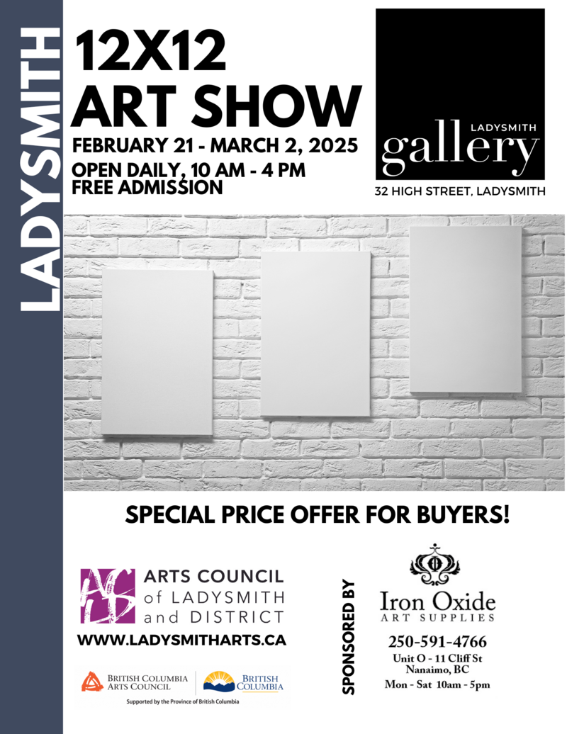 12x12 Art Show - May 6th @ Ladysmith Gallery