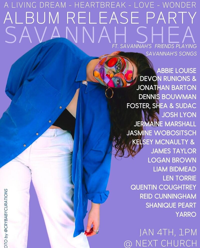 Release party: Songs of Savannah Shea @ Next Church - Jan 04, 2025