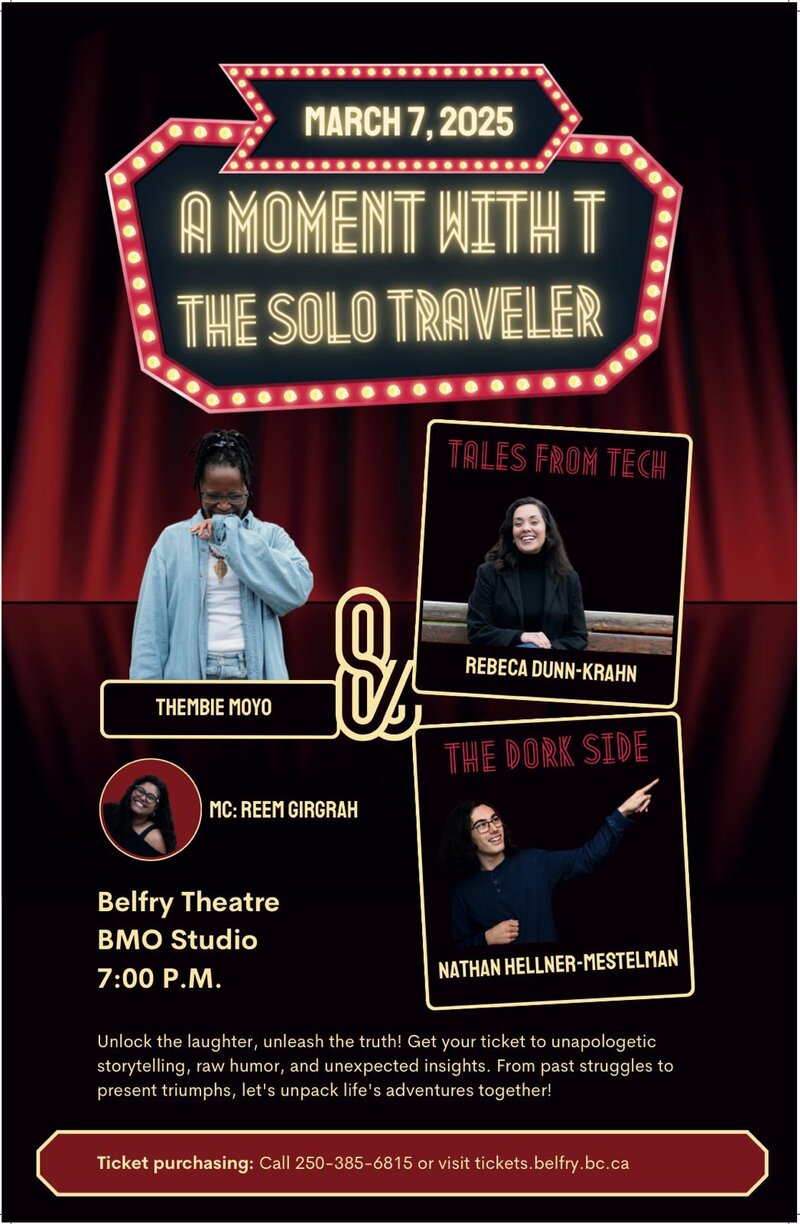 A Moment With T: The Solo Traveler - Jun 7th @ Belfry Theatre