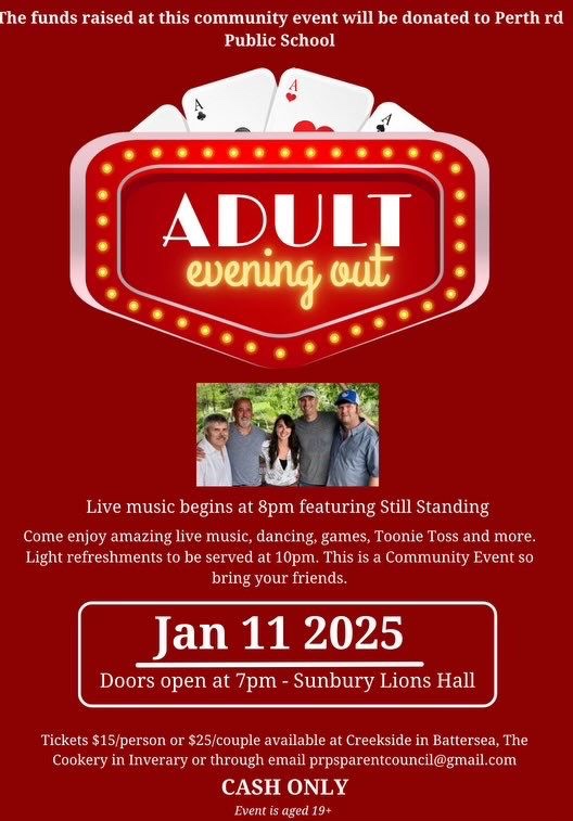 Adult evening out: Still Standing @ Storrington Lions Club Hall - Jan 11, 2025