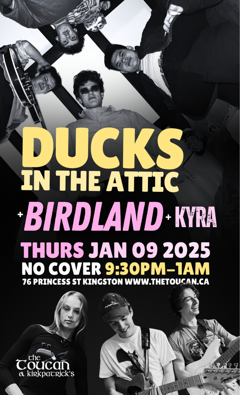 Ducks in the Attic, Birdland, KYRA @ The Toucan Jan 9 2025 - Jun 14th @ The Toucan