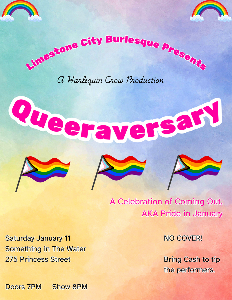 Queeraversary: Harlequin Crow @ Something In The Water - Jan 11, 2025