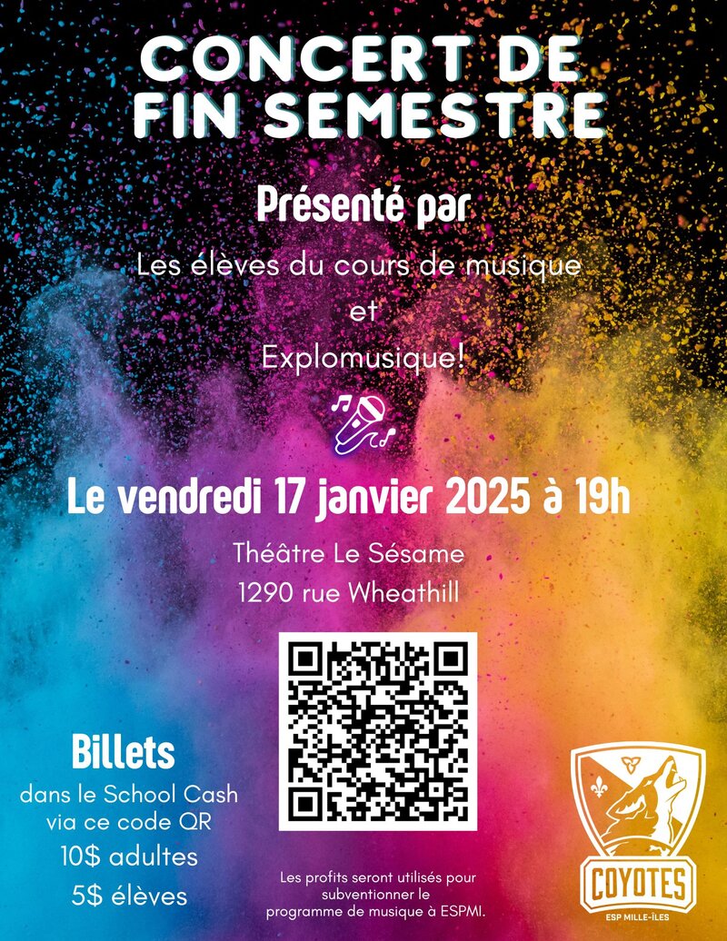 END OF TERM CONCERT DE FIN DE SEMESTRE - May 5th @ Le S&eacute;same Theatre