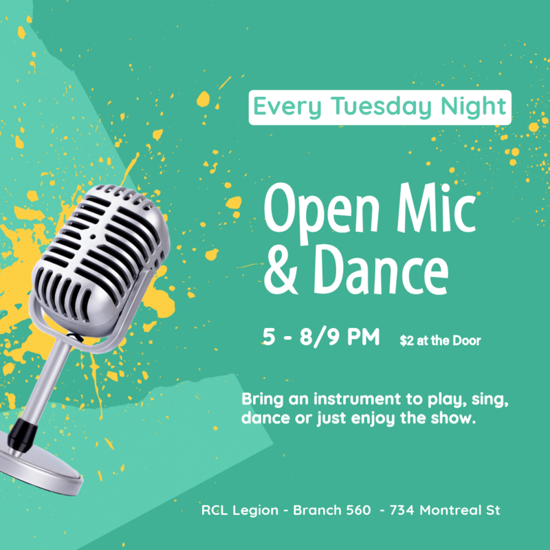 Open Mic - May 6th @ Royal Canadian Legion Branch 560