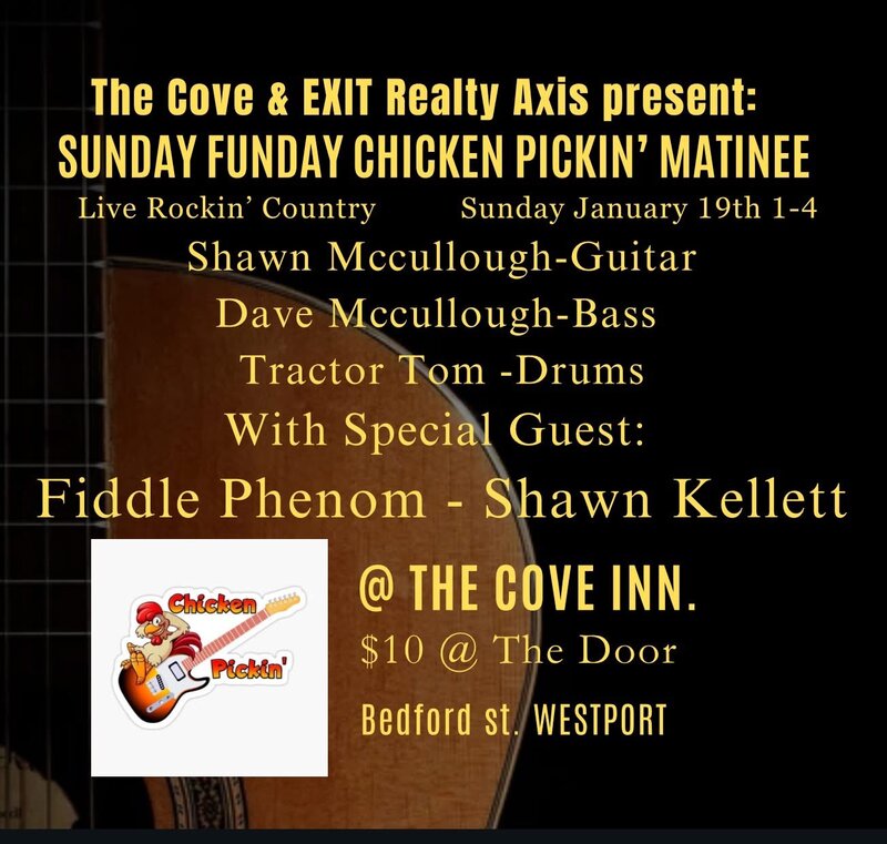 Sunday Funday: Chicken Pickin', Shawn Kellett @ The Cove Inn - Jan 19, 2025