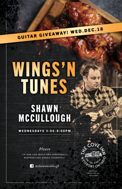 Wings 'n Tunes - May 11th @ The Cove Inn