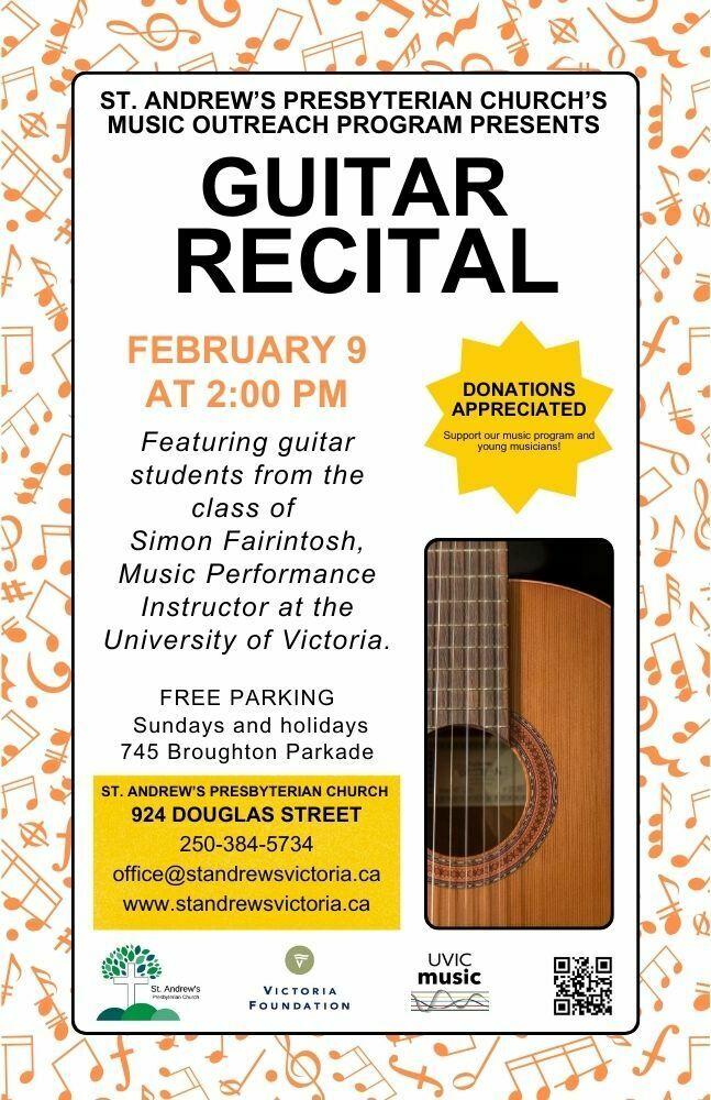 Guitar Recital - May 6th @ St. Andrews Presbyterian Church
