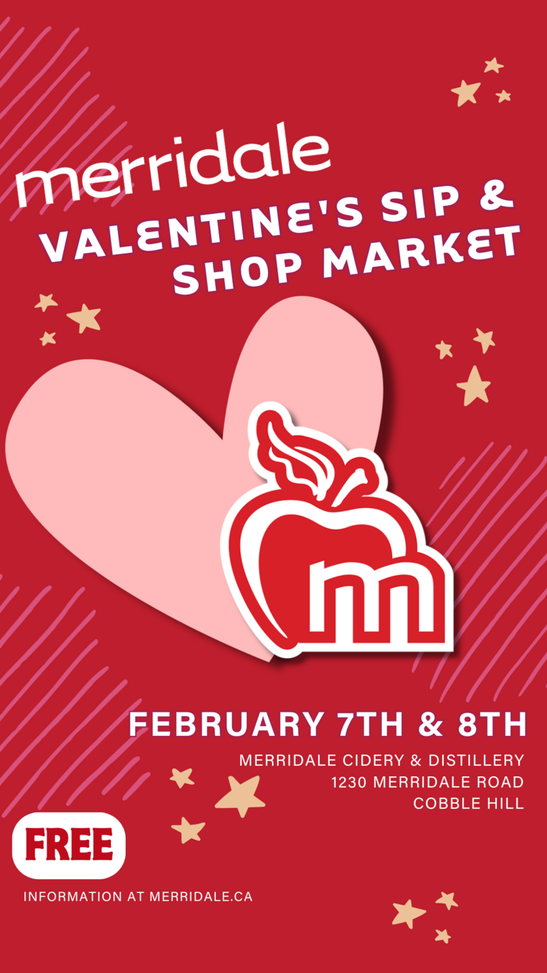 Valentine's Sip & Shop Market - May 30th @ Merridale Cidery & Distillery