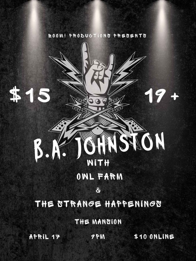 B.A. Johnston, Owl Farm, The Strange Happenings @ The Mansion Apr 17 2025 - May 7th @ The Mansion