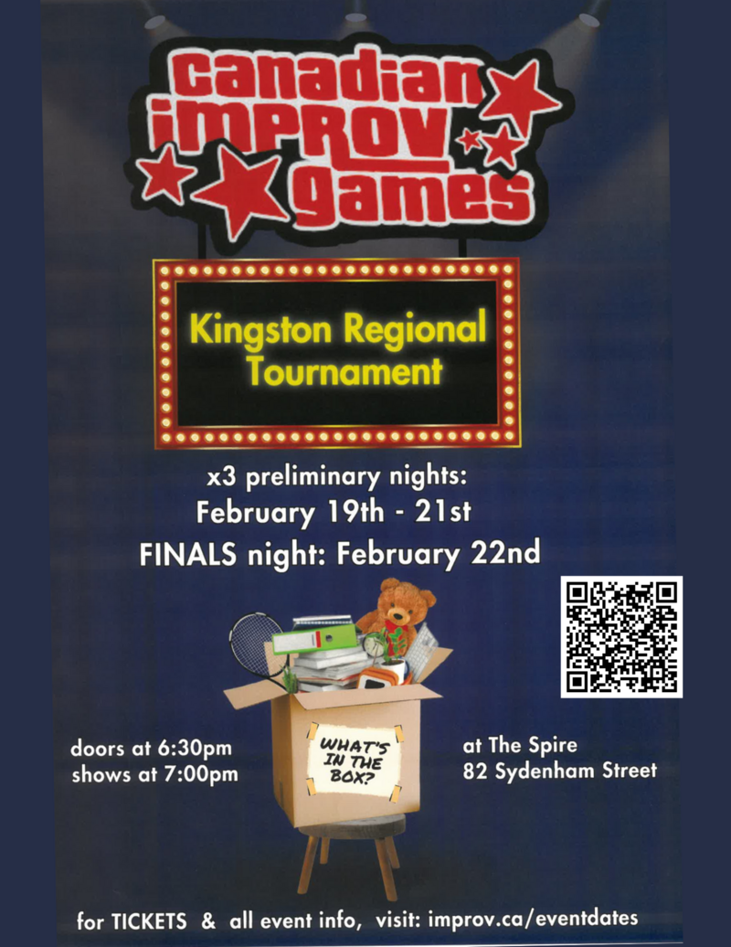 Canadian Improv Games Kingston Regional Tournament FINALS - Jun 5th @ The Spire