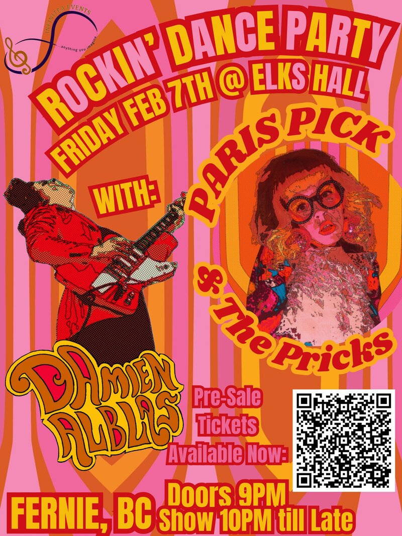 ROCKIN' DANCE PARTY: Paris Pick & the Pricks + Damien Alblas @ Elks Hall - Feb 07, 2025