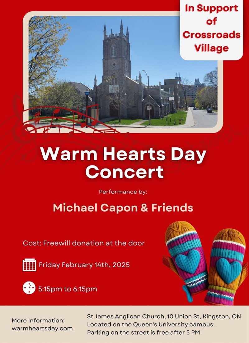 Warm Hearts Day Concert: Michael Capon and Friends. - May 6th @ St. James' Anglican Church