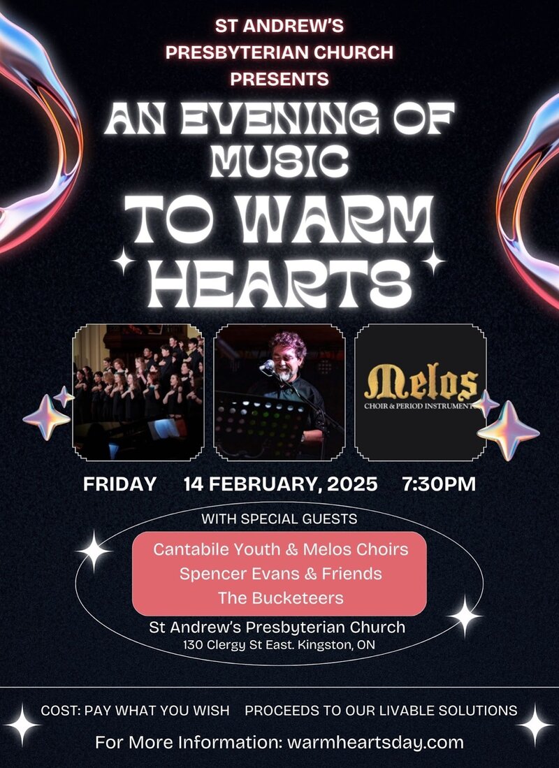 An Evening of Music to Warm Hearts - Apr 30th @ St. Andrew's Presbyterian Church