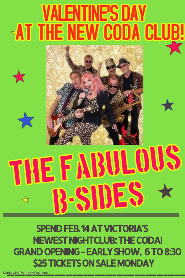 Valentine's Day with the Fabulous B-Sides - Jun 9th @ The Coda