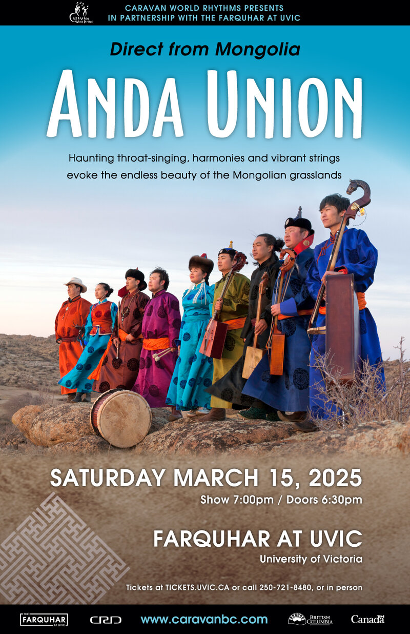 ANDA UNION - Indigenous Mongolian Music Spectacle - May 6th @ The Farquhar at UVic