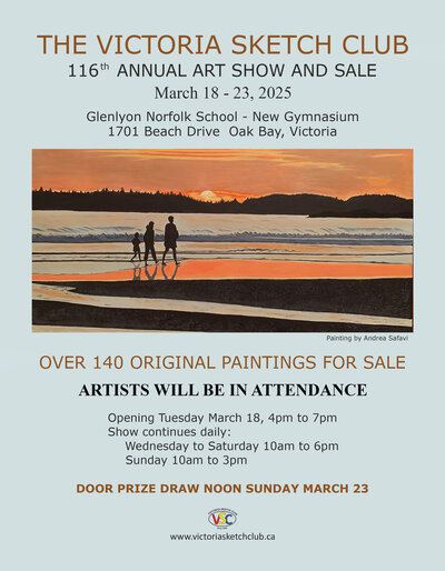 The Victoria Sketch Club 116th Annual Art Show and Sale - Jun 13th @ Glenlyon Norfolk School - Beach Drive Campus