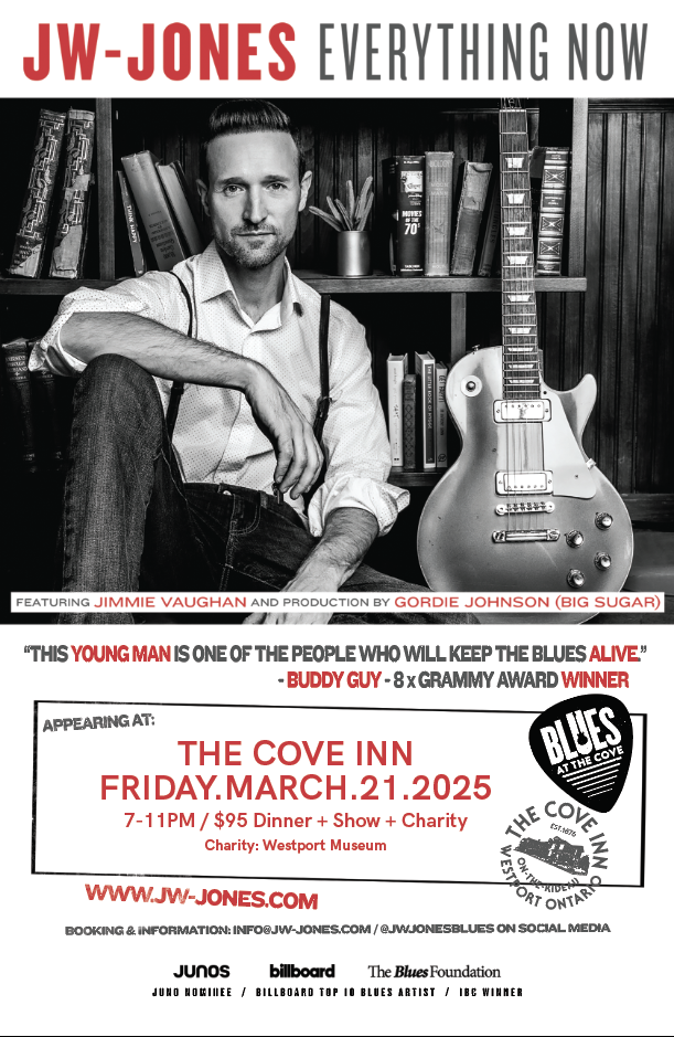 Blues at The Cove: JW-Jones @ The Cove Inn Mar 21 2025 - May 22nd @ The Cove Inn