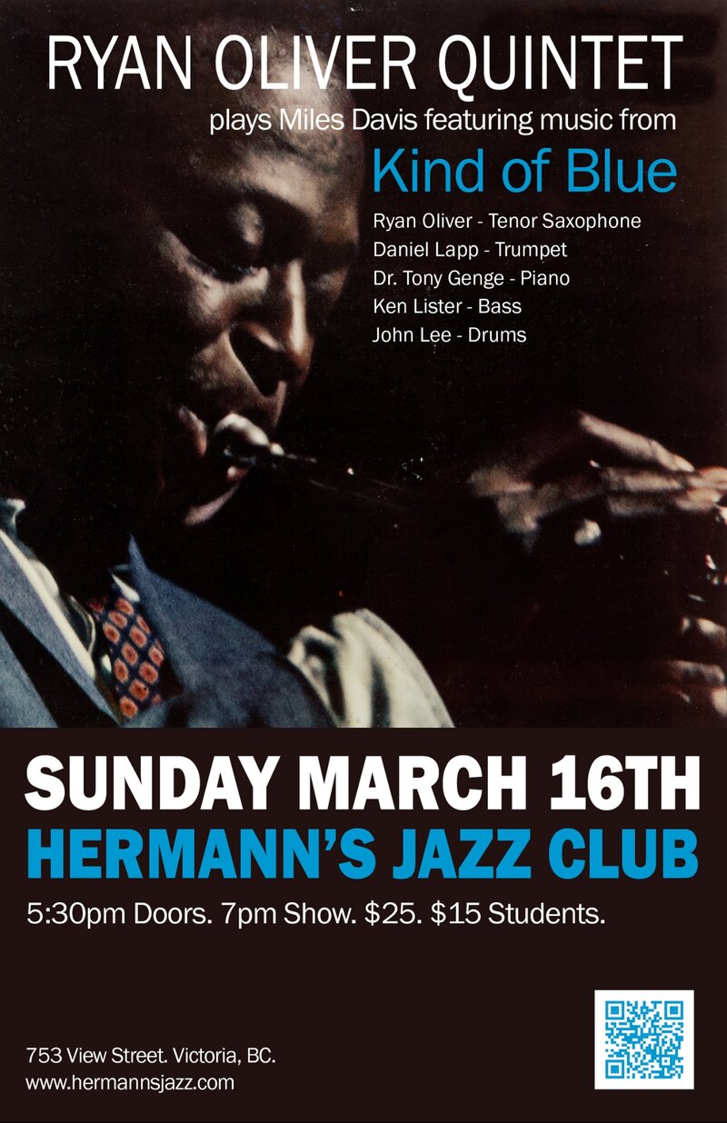 Ryan Oliver Quintet Plays Miles Davis - May 7th @ Hermann's Jazz Club