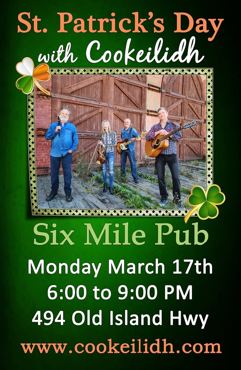 COOKEILIDH St. Patrick's Day at Six Mile Pub - May 7th @ Six Mile Pub
