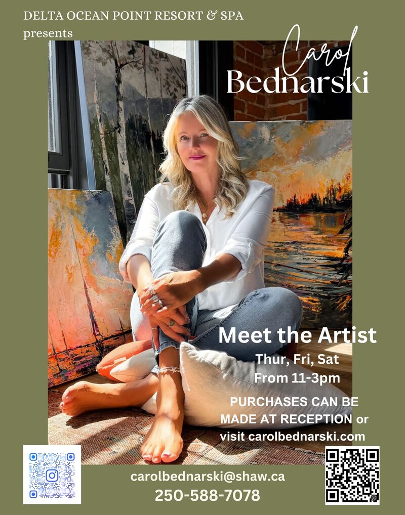 Artist in Residence~ Carol Bednarski at Delta Ocean Point Resort @ Delta Hotels Victoria Ocean Pointe Resort - Mar 01, 2025