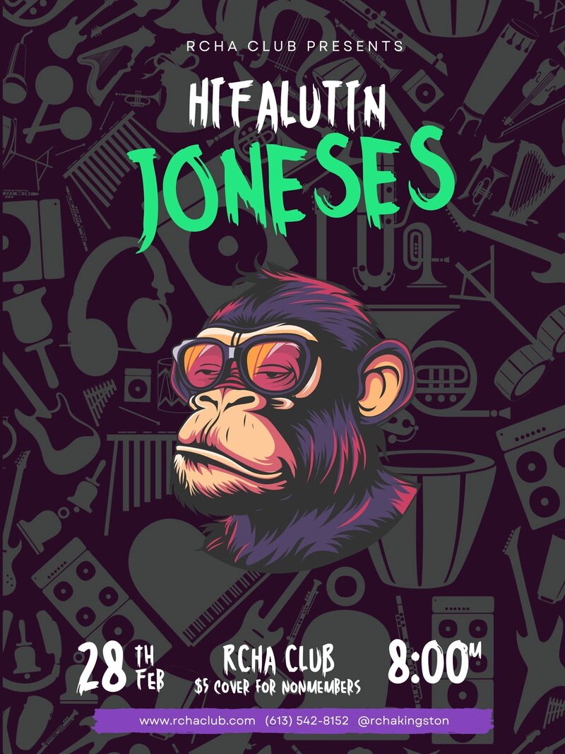 HiFalutin Joneses - May 7th @ The Club at the R.C.H.A.
