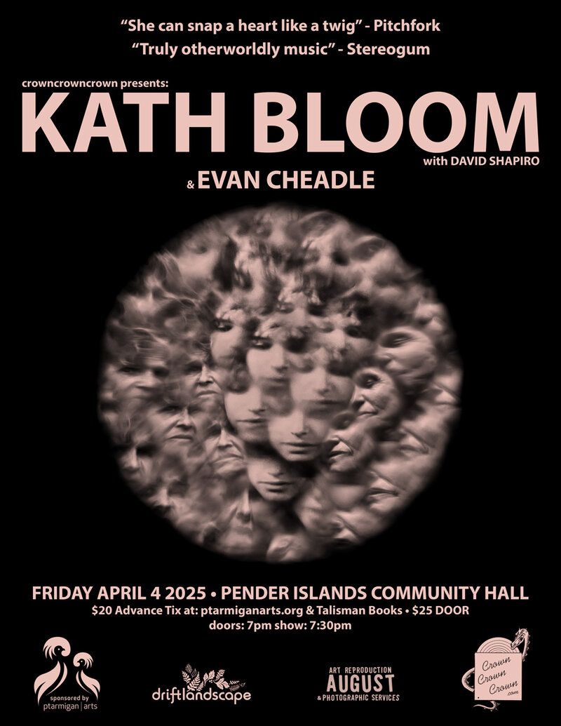 Kath Bloom with David Shapiro and Evan Cheadle - Apr 30th @ Pender Islands Community Hall