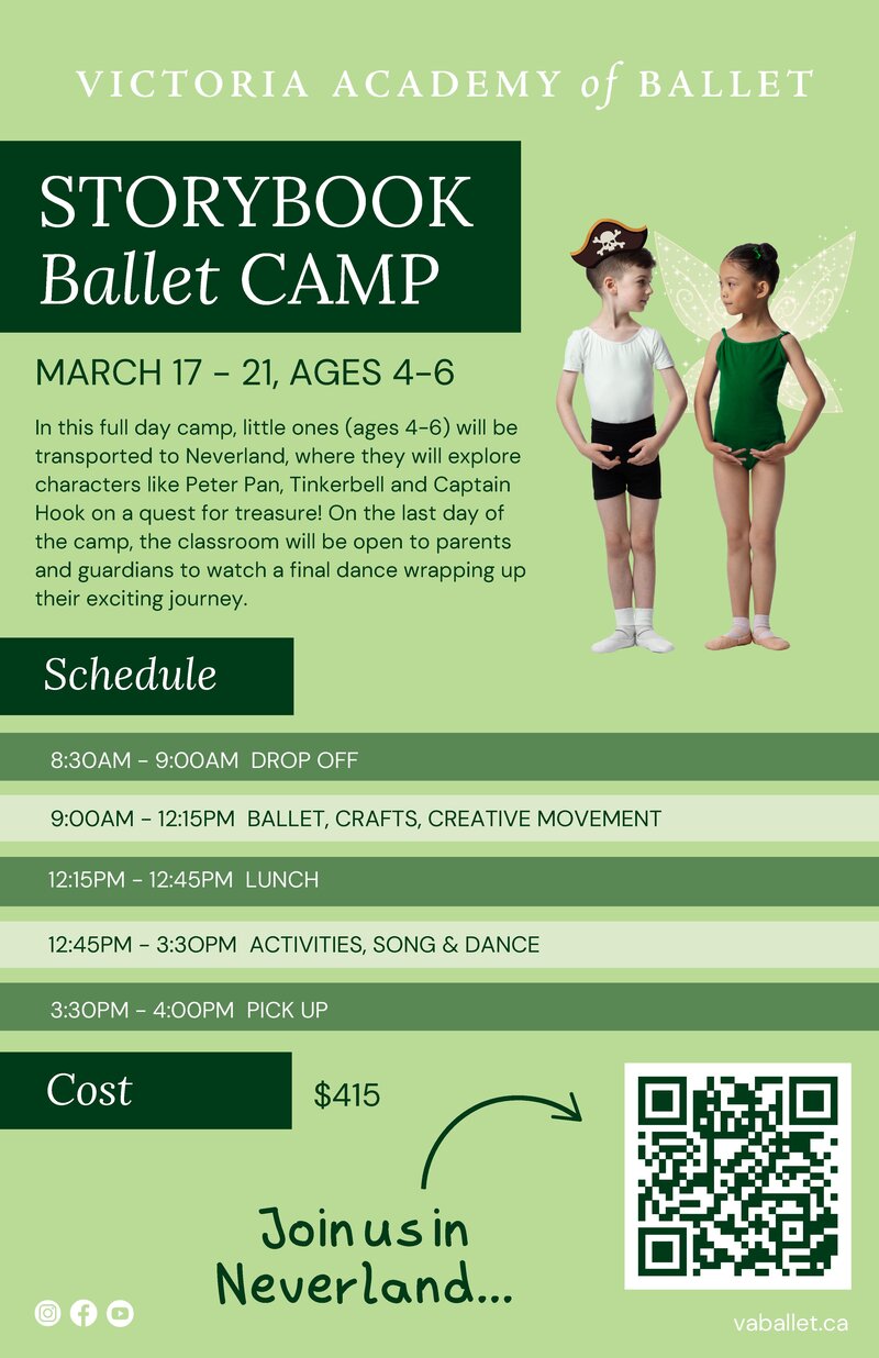 Storybook Ballet Camp - May 6th @ Victoria Academy of Ballet