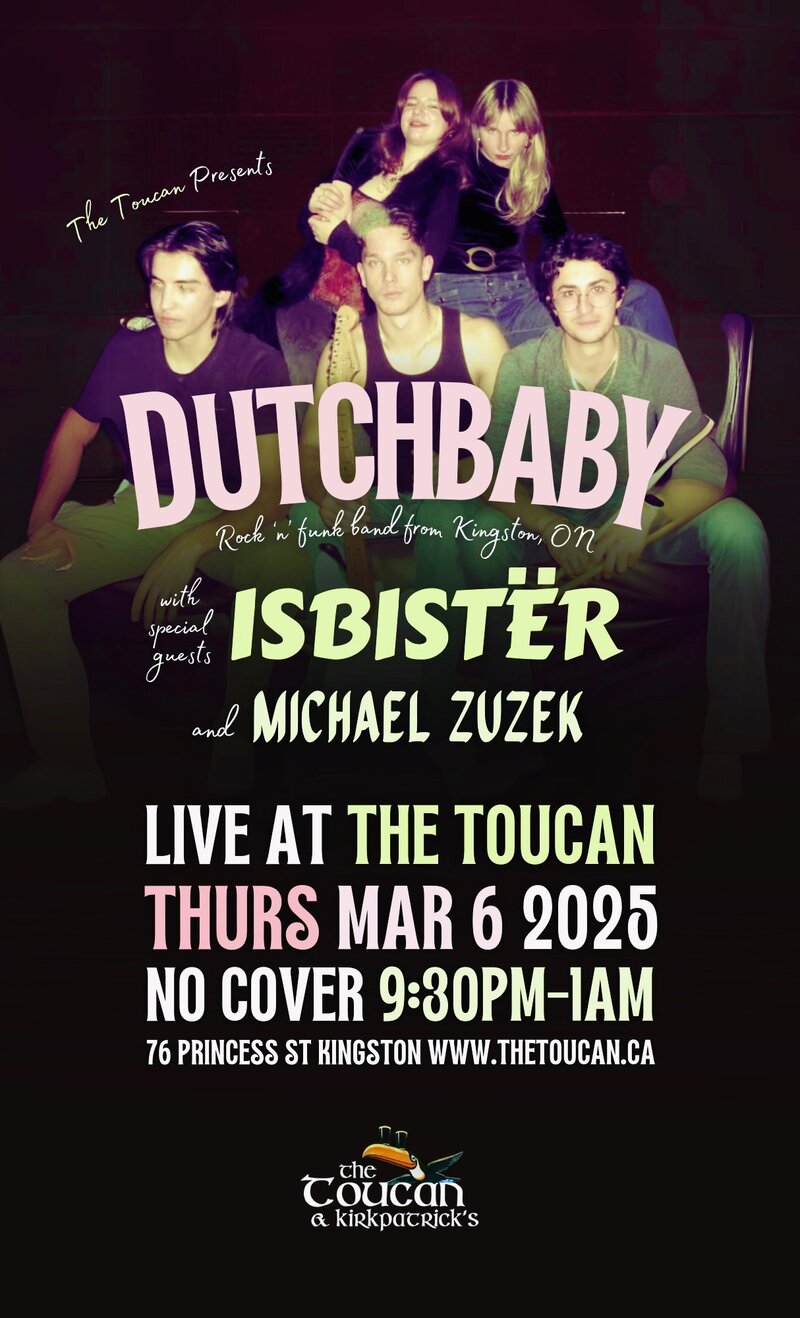 Isbist&euml;r, Dutchbaby, Michael Zuzek @ The Toucan Mar 6 2025 - Apr 30th @ The Toucan