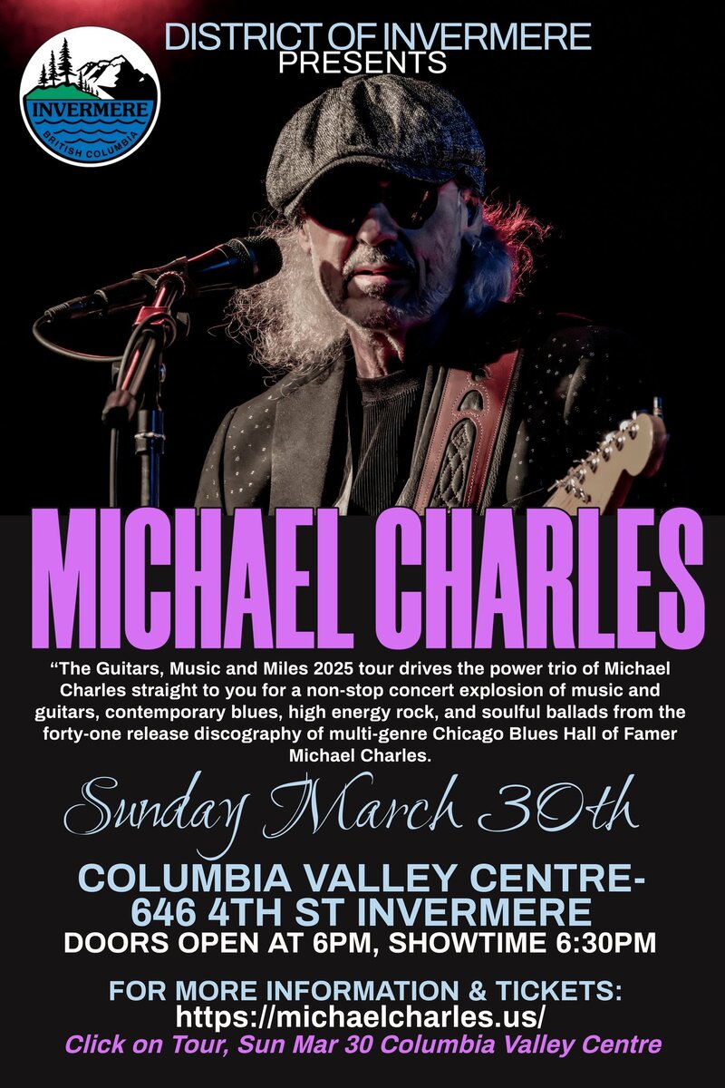 Michael Charles at Columbia Valley Centre - Apr 30th @ Columbia Valley Centre