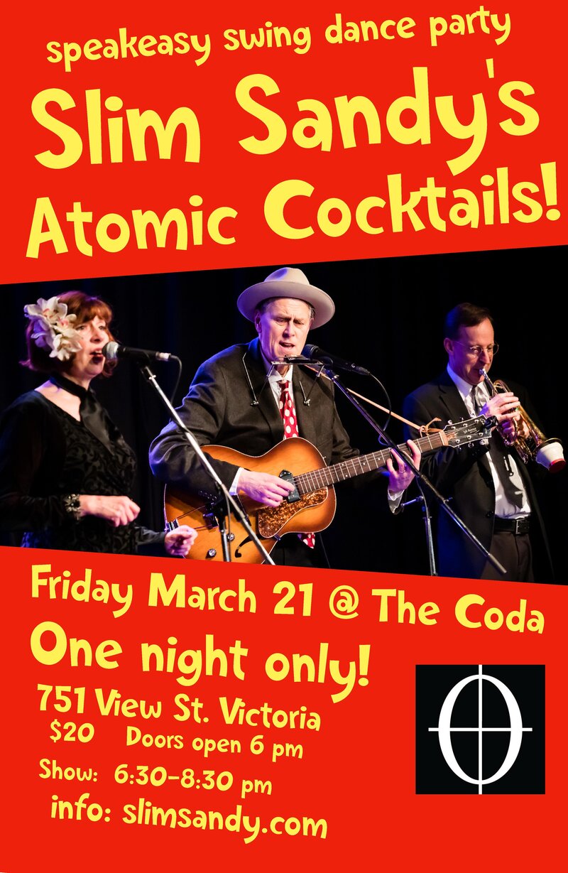Swing dance party: Slim Sandy's Atomic Cocktails @ The Coda Mar 21 2025 - May 16th @ The Coda
