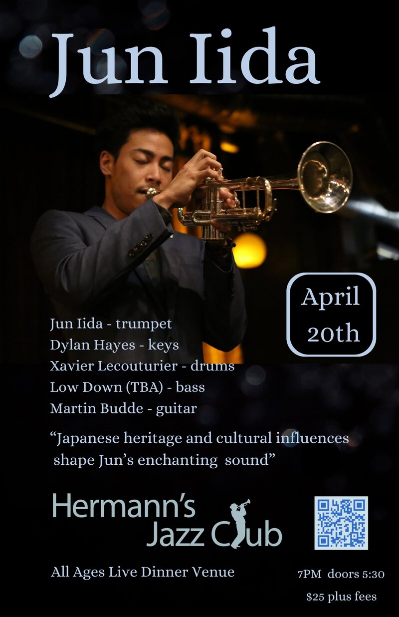 Jun Iida Quintet | on tour from NYC! - May 7th @ Hermann's Jazz Club