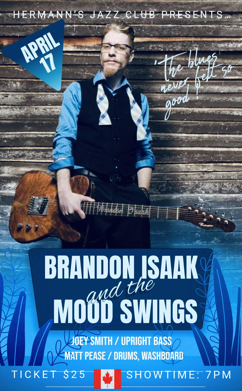 Brandon Isaak & The Mood Swings - May 7th @ Hermann's Jazz Club