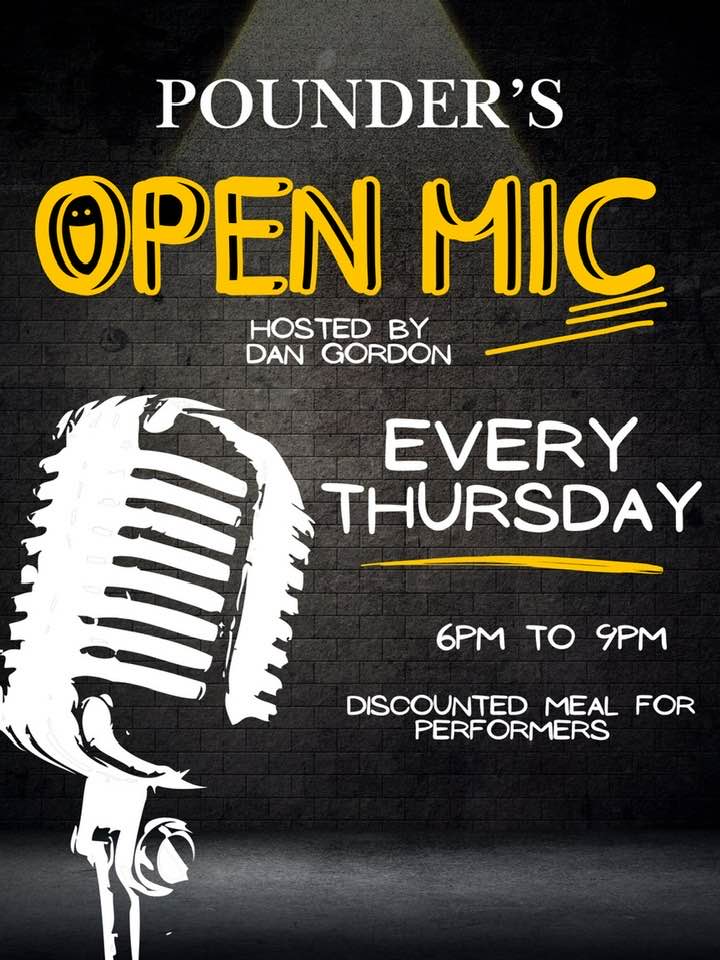 Open Mic Hosted by Dan Gordon @ Pounder's Pub & Patio - Mar 13, 2025