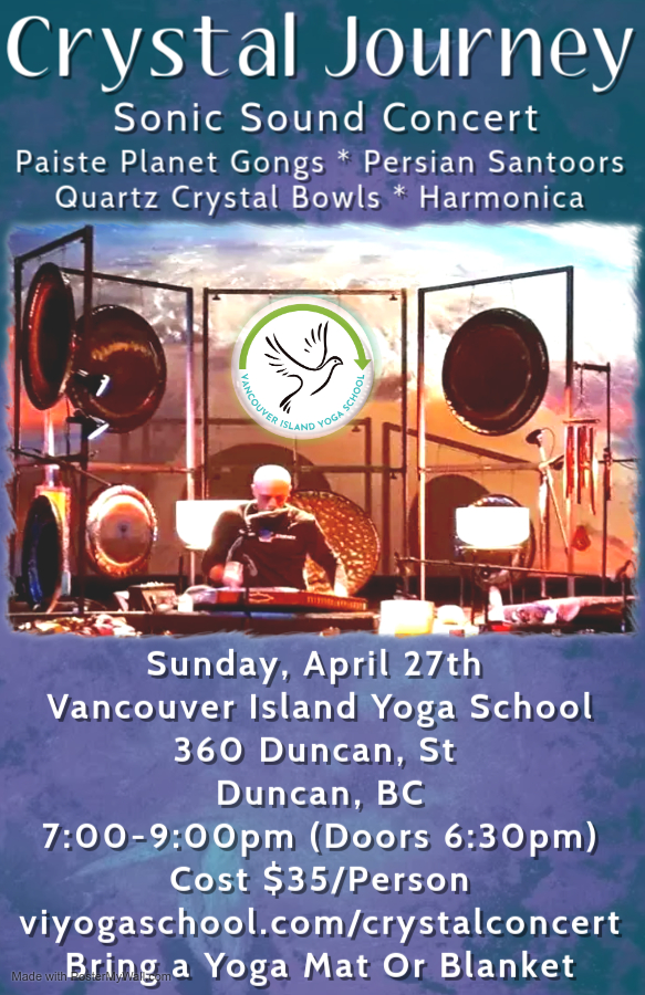 David Hickey/Crystal Journey: David Hickey @ Vancouver Island Yoga School Apr 27 2025 - May 13th @ Vancouver Island Yoga School