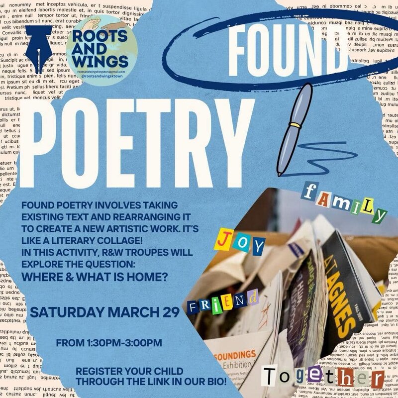 Roots & Wings Found Poetry Workshop @ AKA Autonomous Social Centre - Mar 29, 2025