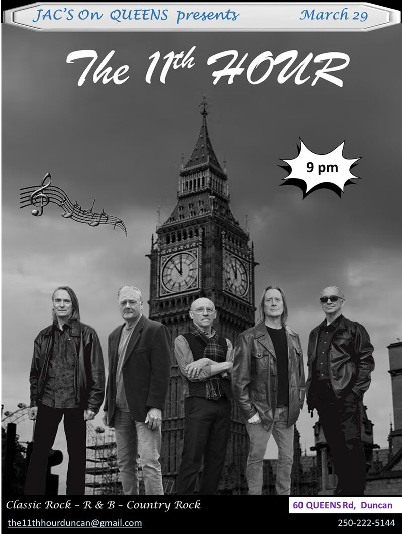 The 11th HOUR - Rock on the Rock - May 9th @ Jac's On Queens