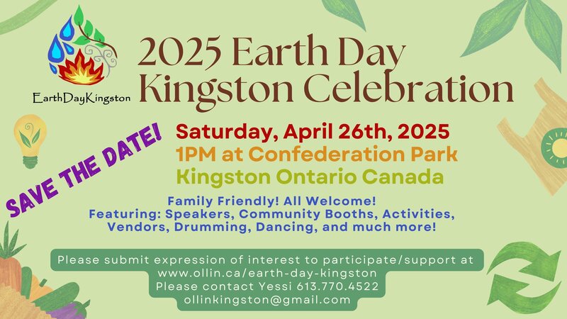 2025 Earth Day Kingston Celebration @ Confederation Park - Apr 26, 2025