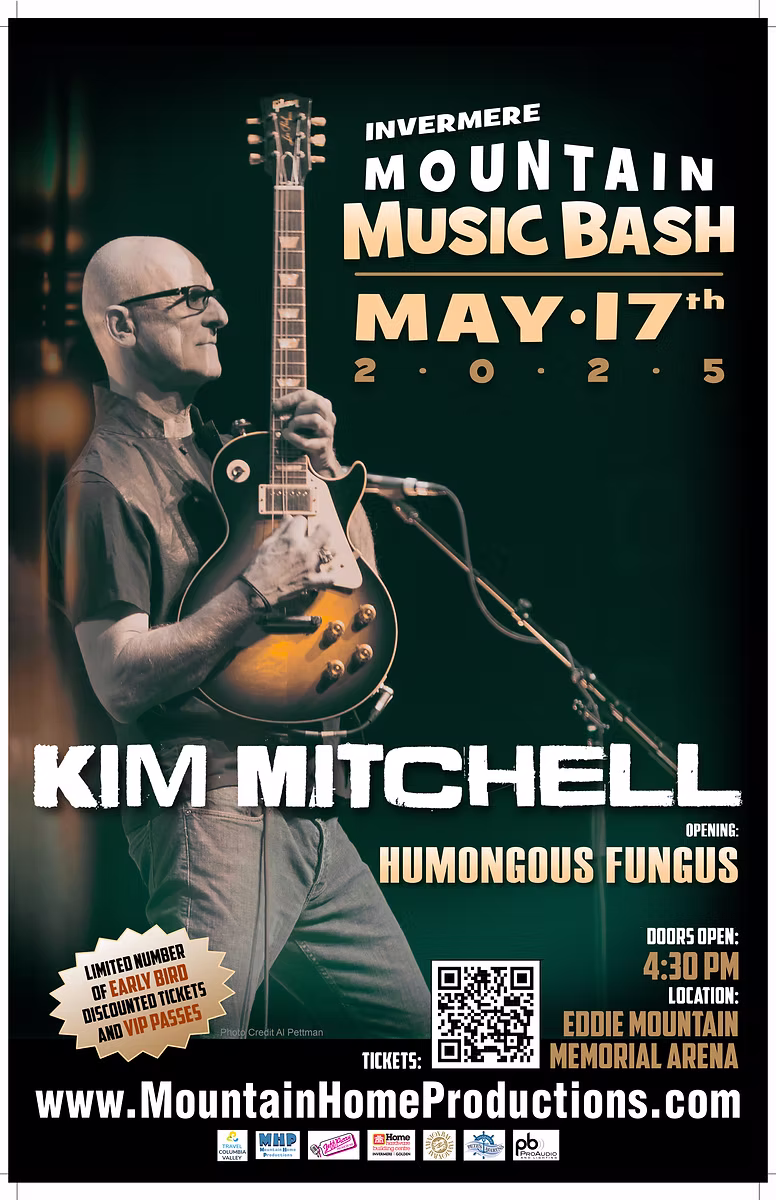 Mountain Music Bash: Kim Mitchell - May 6th @ Eddie Mountain Memorial Arena