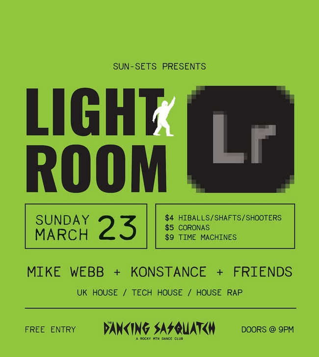 Sun-Sets Presents: Light Room - May 24th @ Dancing Sasquatch