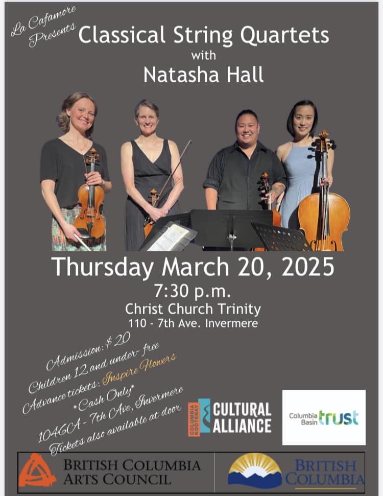 Classical String Quartets with Natasha Hall @ Christ Church Trinity - Mar 20, 2025
